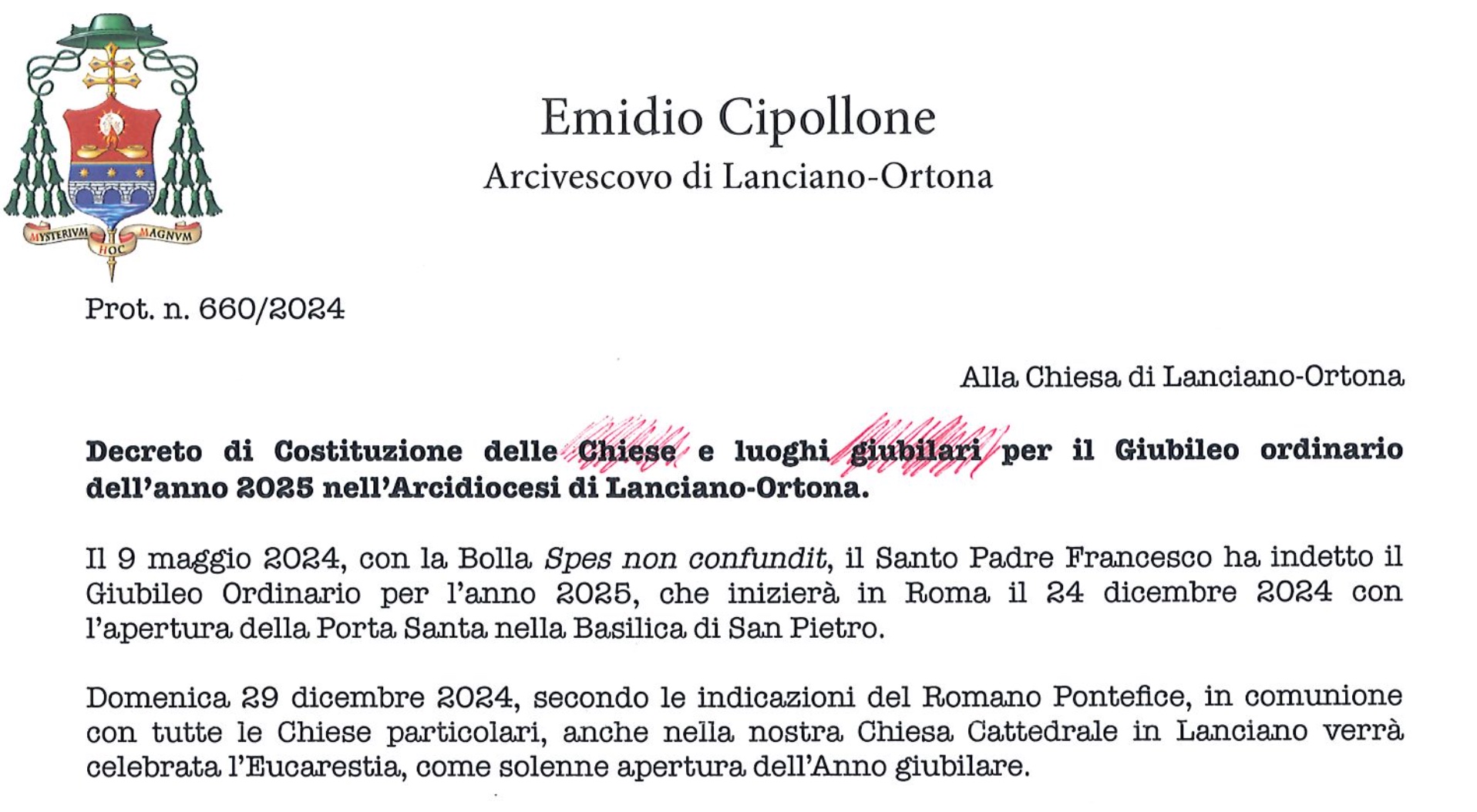 Giubileo 2025 - Arcidiocesi Lanciano-Ortona